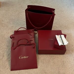 Cartier Bags, Boxes, Cleaning Brush, & Polishing Cloth